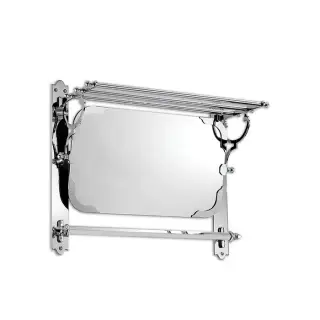 Devon&Devon Amelie Полочка для полотенец с откидным зеркалом, цвет: хром