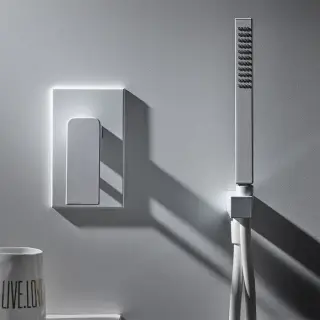 Fima Carlo Frattini Fit F3389X1BS Однорычажный смеситель для ванны и душа, на 1 источник, встраиваемый, цвет: белый матовый