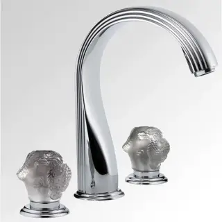 THG Dragon Moon Смеситель для ванны, 3 отв., цвет: хром/хрусталь