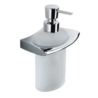 Colombo Land Дозатор для жидкого мыла, подвесной, цвет: хром/матовое стекло