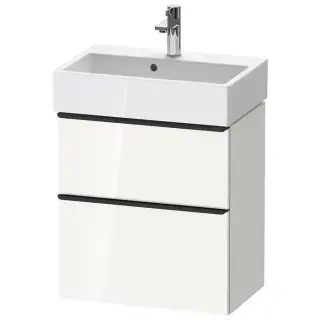 Duravit D-Neo Тумбочка подвесная компакт 58.4x37.2х62.5 см., раковина, 1 ящик, цвет: белый высокоглянцевый