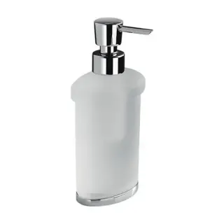 Colombo Land Дозатор для жидкого мыла, настольный, цвет: хром/матовое стекло