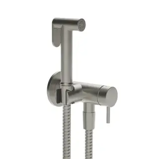 Gessi Transparenze Гигиенический душ, с настенным держателем, запорным краном, с шлангом 125cм. и подводом воды, цвет: Chrome Br.