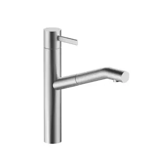 Fantini AF/21 Смеситель для раковины, 1 отв., излив: 21.7 см, цвет: матовая натуральная сталь