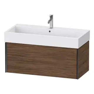 Duravit XViu Тумба подвесная 98.4x45.4x39.7см, с раковиной, 1 ящик, цвет: walnut dark/черный матовый
