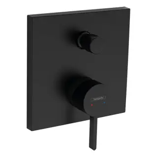 Hansgrohe Finoris Смеситель для душа, встраиваемый, с переключателем потоков на 2 положения, внешняя часть, цвет: черный матовый