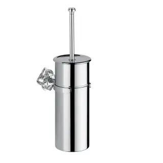 THG Pétale de cristal clair Ёршик для туалета, подвесной, цвет: хром/прозрачный хрусталь