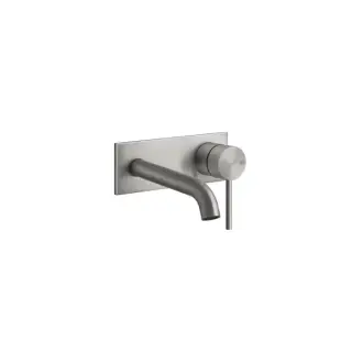 Gessi 316 Встраиваемый смеситель с изливом 147мм, внешняя часть, цвет: steel brushed