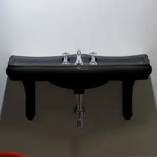 Kerasan Retro Раковина 100х54.5 см, 3 отв., цвет: черный блестящий