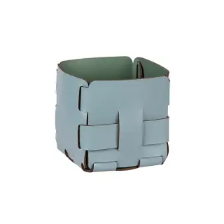 Colombo Adj Корзинка Mini Bottega, 12x12H13 см, цвет: небесный/эвкалипт