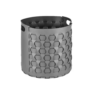 Colombo Adj Круглая корзина Dubai D40хH40см., напольная, цвет: серый/черный