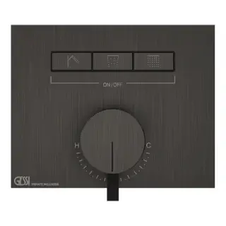 Gessi Hi-Fi Смеситель для душа, с включением до 3 источников одновременно, внешняя часть, цвет: Black Metal Brushed PVD