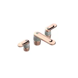 THG CORVAIR A MANETTES FIOR DI BOSCO Смеситель для раковины на 3 отверстия, с донным клапаном, цвет: Blush PVD