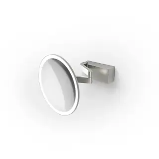 Decor Walther Vision R 5X Косметическое зеркало с подсветкой, цвет: матовая нержавеющая сталь