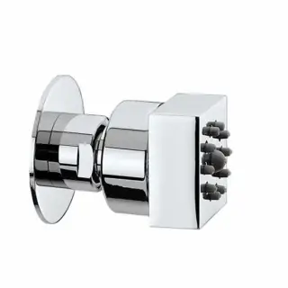 Bossini Cubic Форсунка поворотная, квадратная, цвет хром