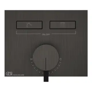 Gessi Hi-Fi Смеситель для душа, с включением до 2 источников одновременно, внешняя часть, цвет: Black Metal Brushed PVD