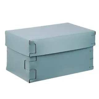 Colombo Adj Коробка Snob 25x15хH13.5см., настольная, цвет: небесный/эвкалипт