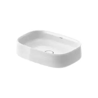 Duravit  Zencha Раковина накладная 55х39х14 см, без отв под смеситель, цвет: белый гляневый