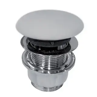 Globo Выпуск для раковины c переливом, click-clack, цвет: белый