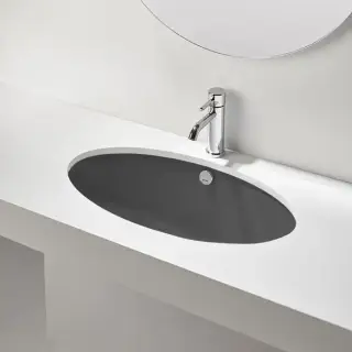 Simas Lft Spazio раковина встаиваемая под столешницу 66х39см, цвет: antracite matt