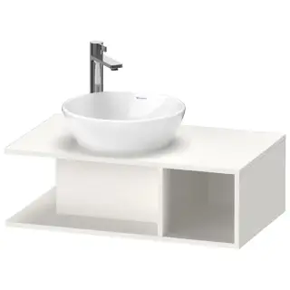 Duravit D-Neo Тумбочка подвесная компакт 80x48х26 см., раковина, 1 открытое отделение на правой стороне, цвет: белый высокоглянцевый