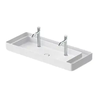 Duravit Bento Starck Box Раковина накладная 114.5х46см, с 2 отв., HygieneGlaze, цвет: белый глянцевый