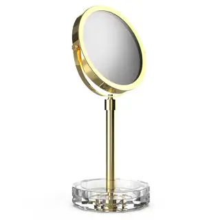 Decor Walther KR KSA Kristall Зеркало косметическое, настольное, цвет: кристальный/золото