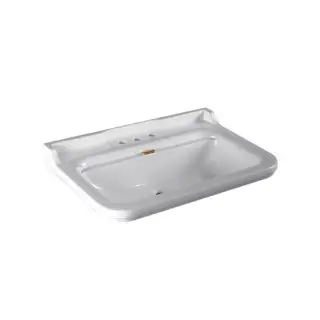 Kerasan Waldorf Раковина 80х55 см, 3 отв., керамическая, цвет: белый/золото