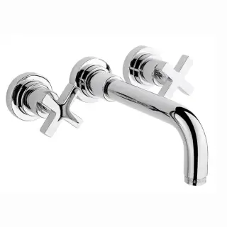 Nicolazzi M.Croce Смеситель для раковины с встр. частью, на 3 отверстия, настенный,  цвет: хром