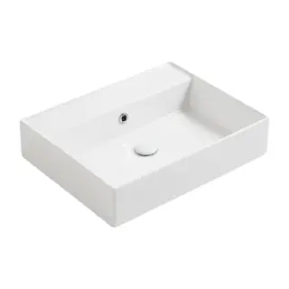 Simas Agile Раковина подвесная/накладная 61х46 см, без отв., подвесная, с переливом, цвет: белый