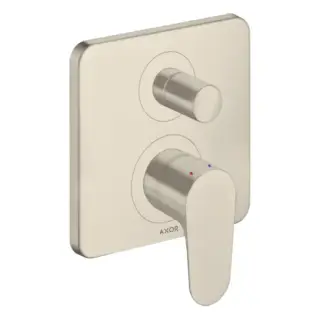 Axor Citterio M Смеситель для ванны, встраиваемый, с переключателем на 2 потока, с защитой, цвет: шлифованный никель