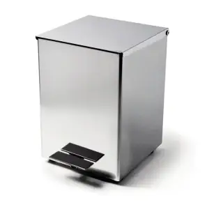 3SC Hotel Ведро 5 л. 18x22xh26 см, с педалью, с крышкой и механизмом softclose, из нерж.стали, цвет: хром
