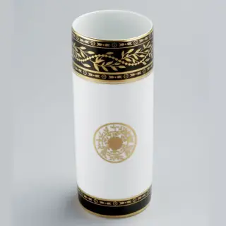 THG MARQUISE NOIR DECOR OR Ваза керамическая, настольная, декор черный/золото, цвет: белый