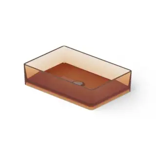 Dea Design Washbasins Раковина 60х40х14.5см., накладная, без отв., Glasstech, прозрачная смола, цвет: Sunset R1