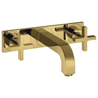 Axor Citterio Смеситель для раковины 226, встраиваемый, излив: 22.6см., с панелью, цвет: полированное золото