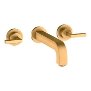 Axor Citterio Смеситель для раковины 222, встраиваемый, излив: 22.2см., ручка: рычаг, цвет: шлифованное золото