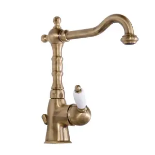 Gattoni Orta Смеситель для раковины с высоким изливом, с донным клапаном, цвет бронза