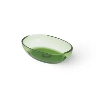 Dea Design Washbasins Раковина 60х40х15.5-14.5см., накладная, без отв., Glasstech, прозрачная смола, цвет: Emerald R3