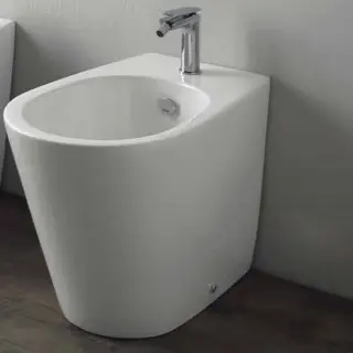 Simas Gambassi Биде приставное с 1-м отверстием под смеситель 56.5х37,5 см, цвет: белый