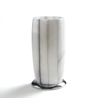 3SC Rigato Стакан настольный d8хh15 см, цвет: никель сатинированный полированный