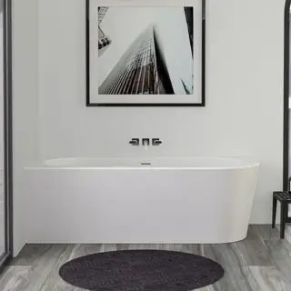 Knief Wall Corner R Ванна акриловая угловая в левый угол 180х80х60см, щелевой перелив, цвет: белый