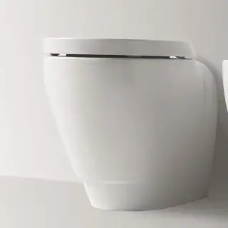 Simas Bormio Унитаз приставной безободковый 54х35 см, цвет: белый