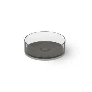 Dea Design Washbasins Раковина 30х30х14см., накладная, без отв., Glasstech, прозрачная смола, цвет: Smoky Black R4