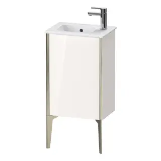 Duravit XViu Тумба напольная, 41x29x59.4см, с раковиной, 1 дверь, (петли справа), цвет: белый глянцевый/champagne matt