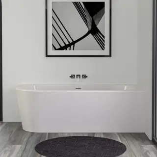 Knief Wall Corner Left Ванна акриловая в правый угол 180x80x60см, щелевой перелив SLOT, цвет: белый