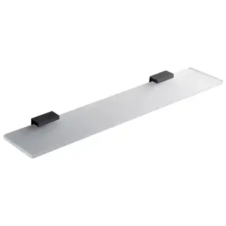 Colombo Look Полка стеклянная 60см, цвет: чёрный матовый/матовое стекло