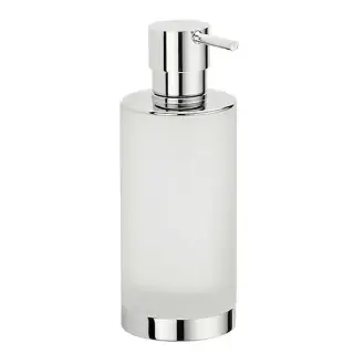 Colombo Nordic Дозатор для жидкого мыла, настольный, цвет: хром/матовое стекло