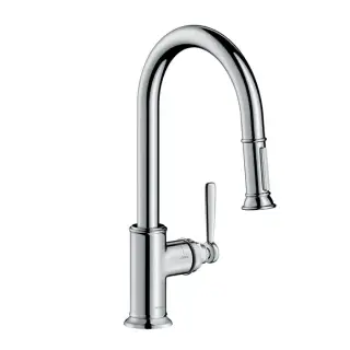 Axor Montreux Смеситель для кухни, однорычажный, на 1 отв., с выдвижной лейкой, цвет: сталь