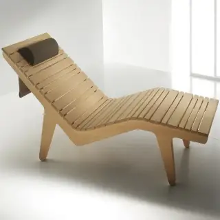 Effegibi Релаксационный лежак 187x65x80см, цвет: хемлок/небеленой шерсти