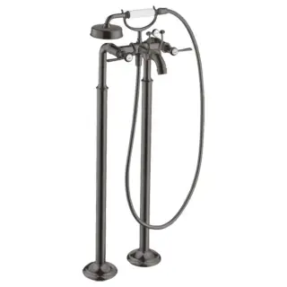 Axor Montreux Смеситель для ванны, напольный, с ручным душем, ручка: рычаг, цвет: шлифованный черный хром